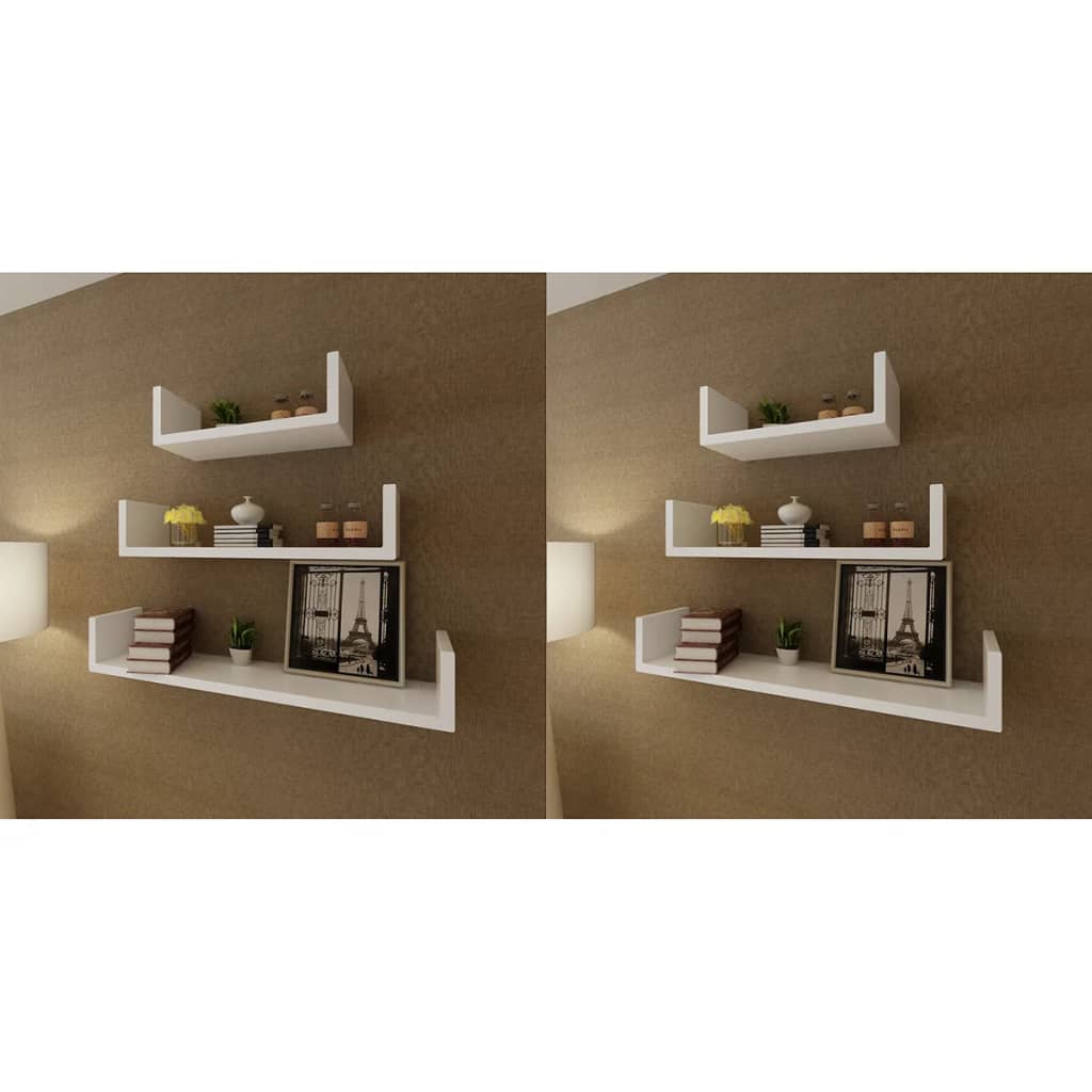 vidaXL Wall Shelves Floating Shelves Wall Mounted Display Shelves for Book DVD