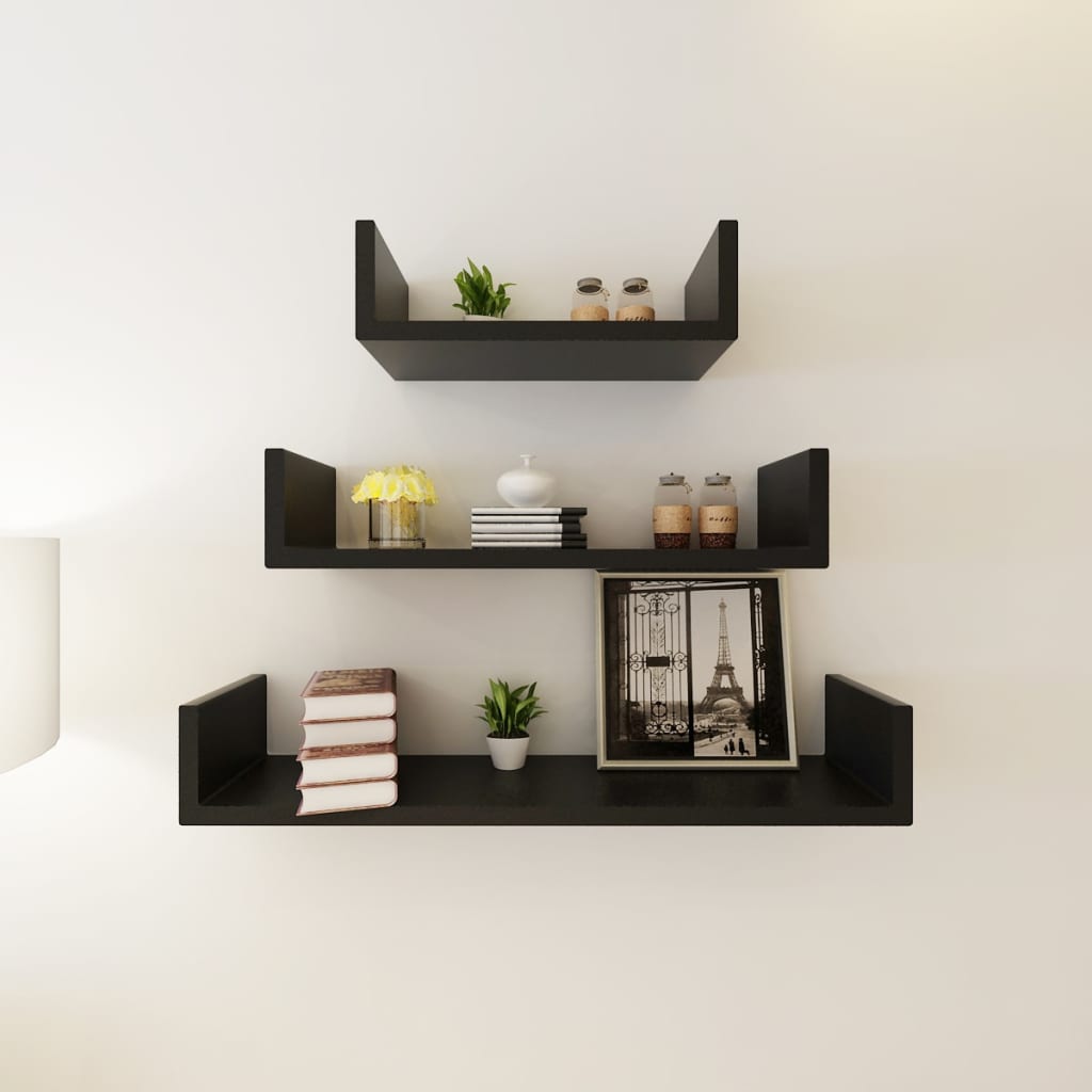 vidaXL Wall Shelves Floating Shelves Wall Mounted Display Shelves for Book DVD