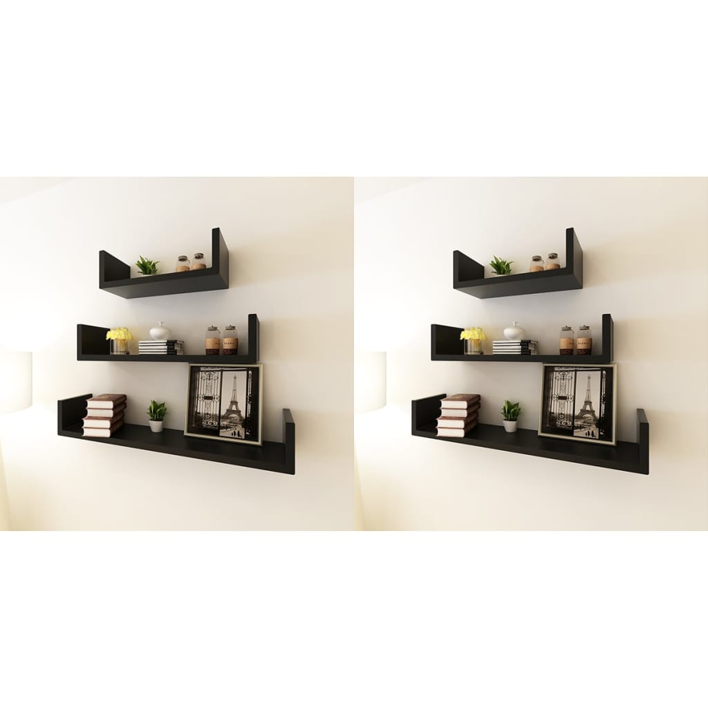 vidaXL Wall Shelves Floating Shelves Wall Mounted Display Shelves for Book DVD