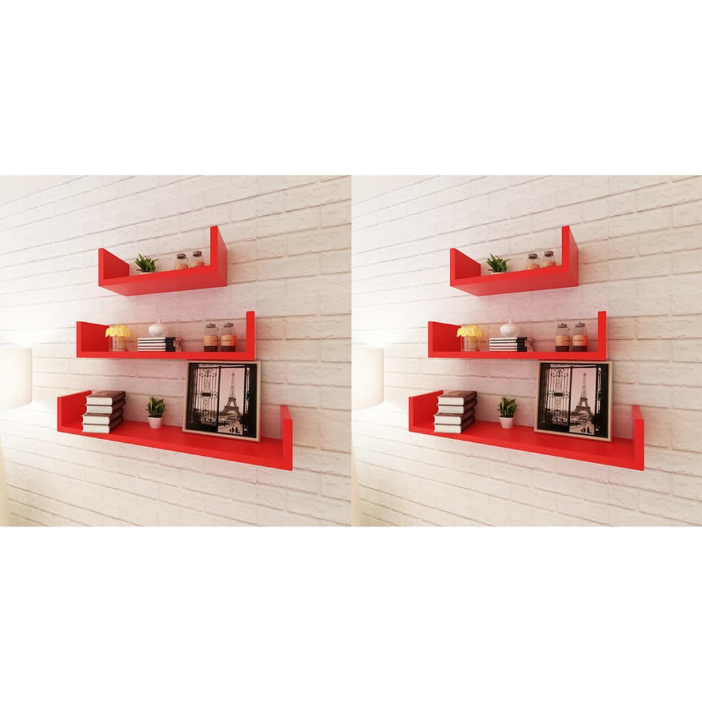 vidaXL Wall Shelves Floating Shelves Wall Mounted Display Shelves for Book DVD