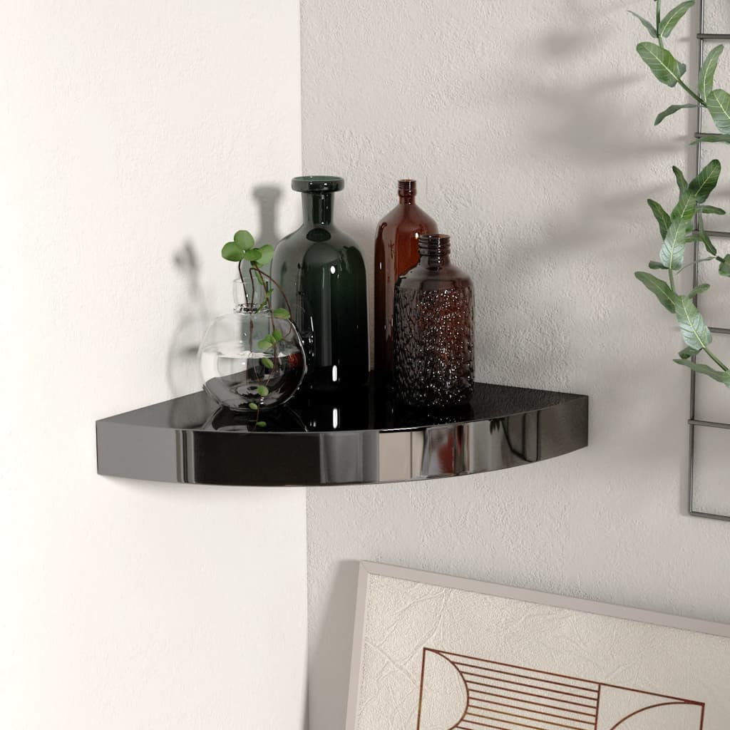vidaXL Wall Corner Shelf Floating Corner Shelf Wall Mounted Display Shelf
