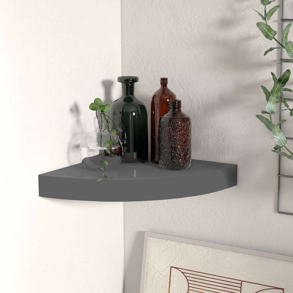vidaXL Wall Corner Shelf Floating Corner Shelf Wall Mounted Display Shelf