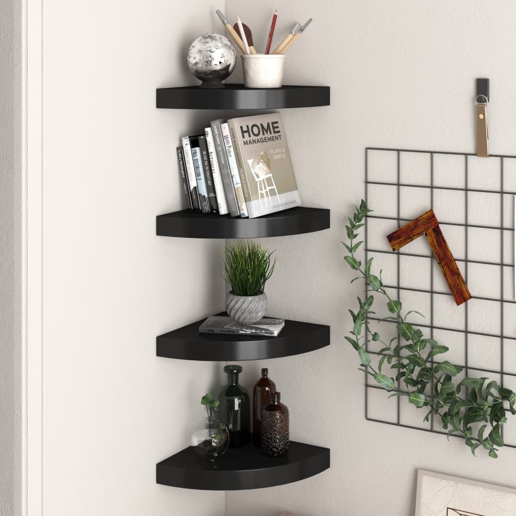 vidaXL Wall Corner Shelf Floating Corner Shelf Wall Mounted Display Shelf