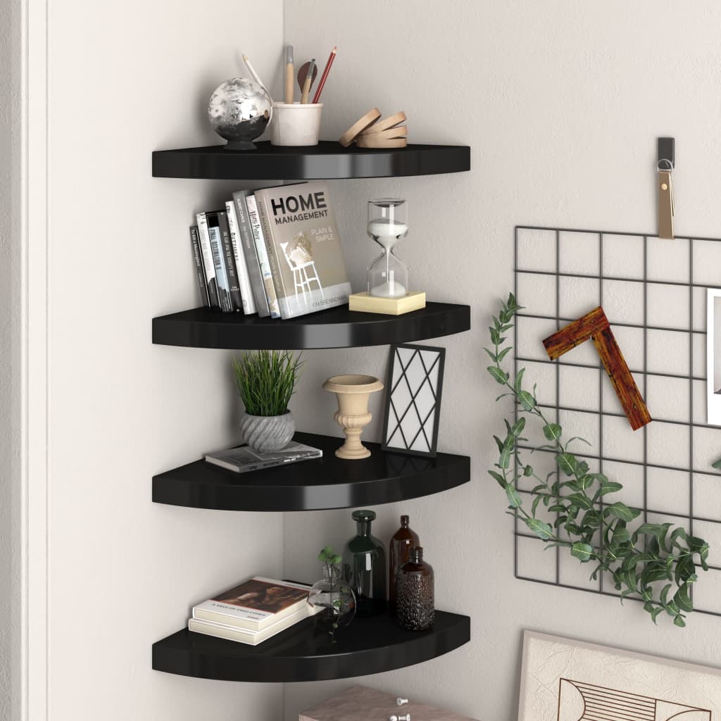 vidaXL Wall Corner Shelf Floating Corner Shelf Wall Mounted Display Shelf