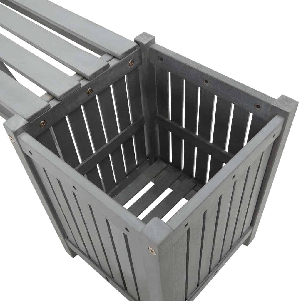 vidaXL Planter Bench Outdoor Garden Wooden Planter Box Bench Solid Wood Acacia