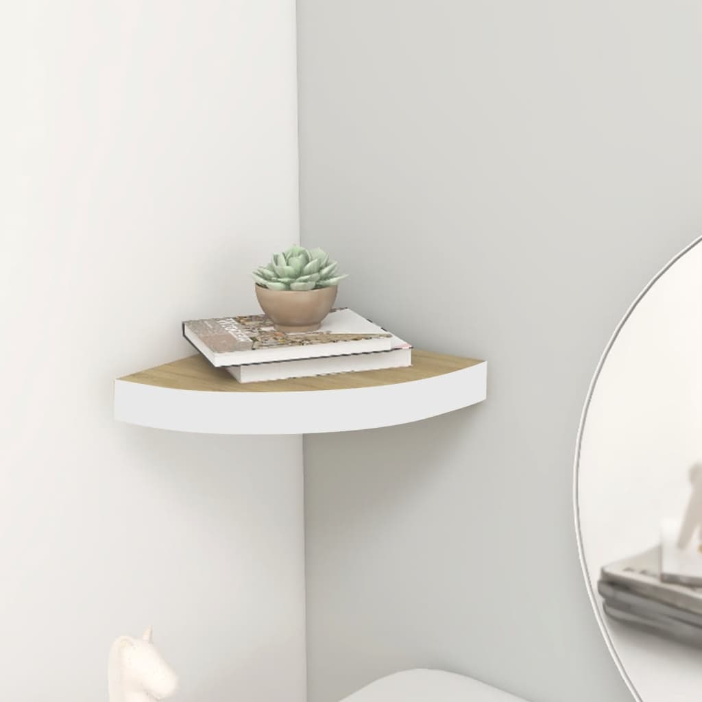 vidaXL Wall Corner Shelf Floating Corner Shelf Wall Mounted Display Shelf