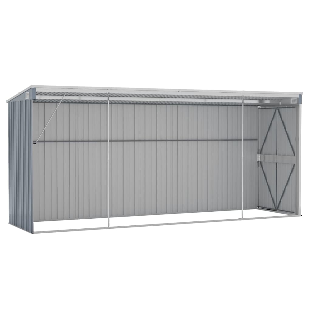 vidaXL Storage Shed Wall-mounted Garden Shed for Backyard Galvanized Steel