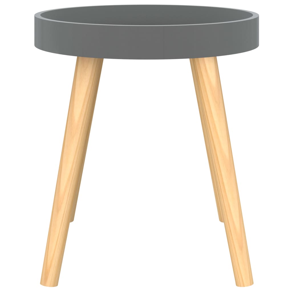 vidaXL Side Table Round End Coffee Table Engineered Wood and Solid Wood Pine