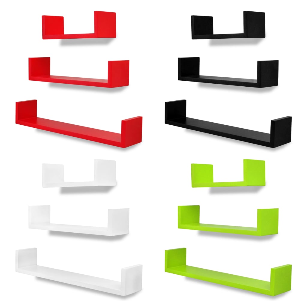 vidaXL Wall Shelves Floating Shelves Wall Mounted Display Shelves for Book DVD